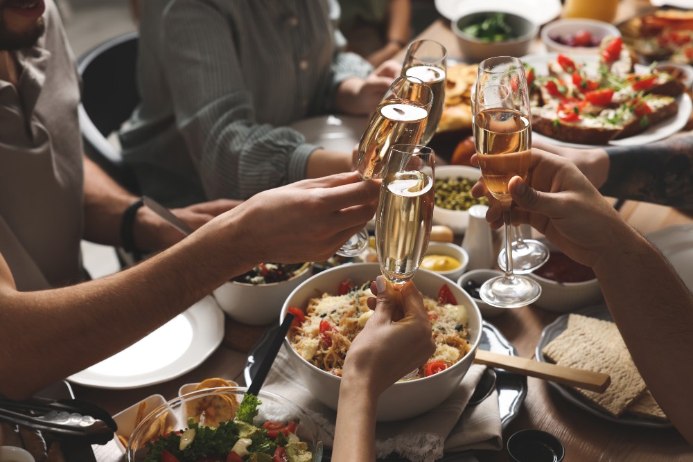 Group of people drinking