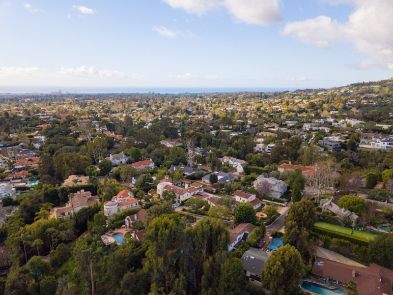 Aerial view Los Angeles