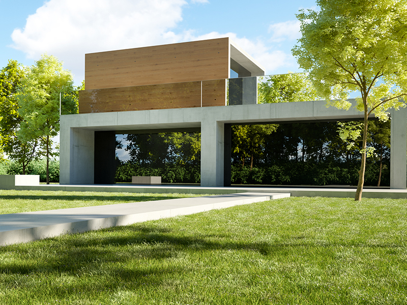 modern concrete house